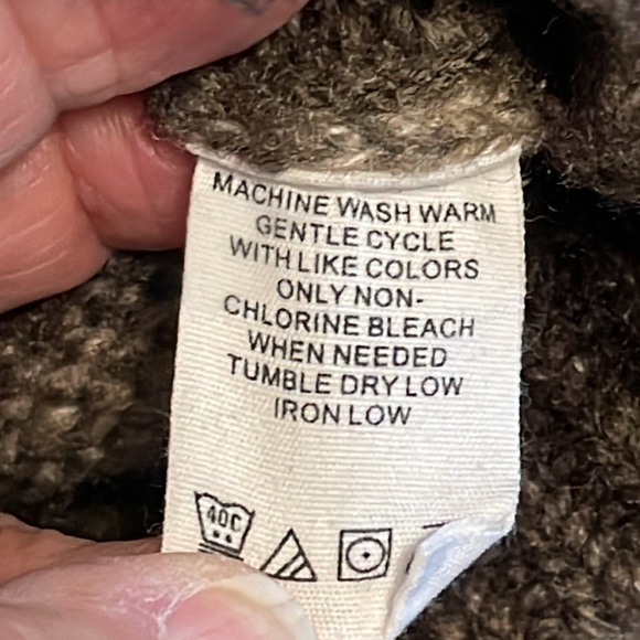 G.H. Bass &Co 1/4 Button pullover Sweater cross stitch elbows Men’s Sz XL hombre - Picture 14 of 15